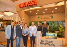 The Grupasa Packaging team showing the boxes and printing they do for Ecuador's banana industry.